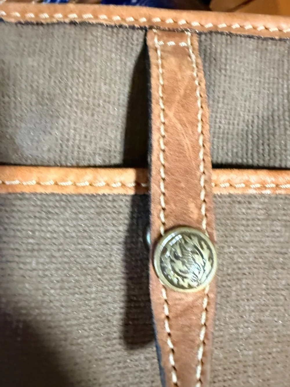 Vintage Land Rover by Holland Brothers Canvas & Leather Briefcase Laptop Messeng
